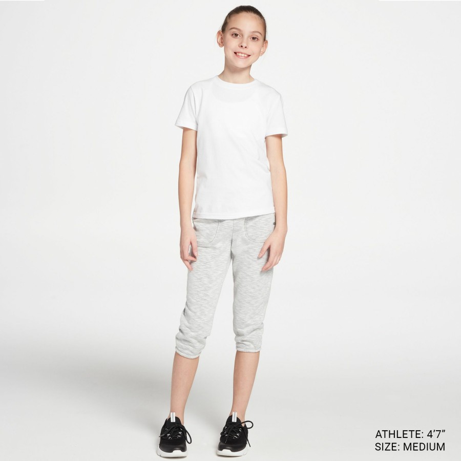 Pants * | Dsg Girls' Slub Cotton Fleece Capris For Girls'