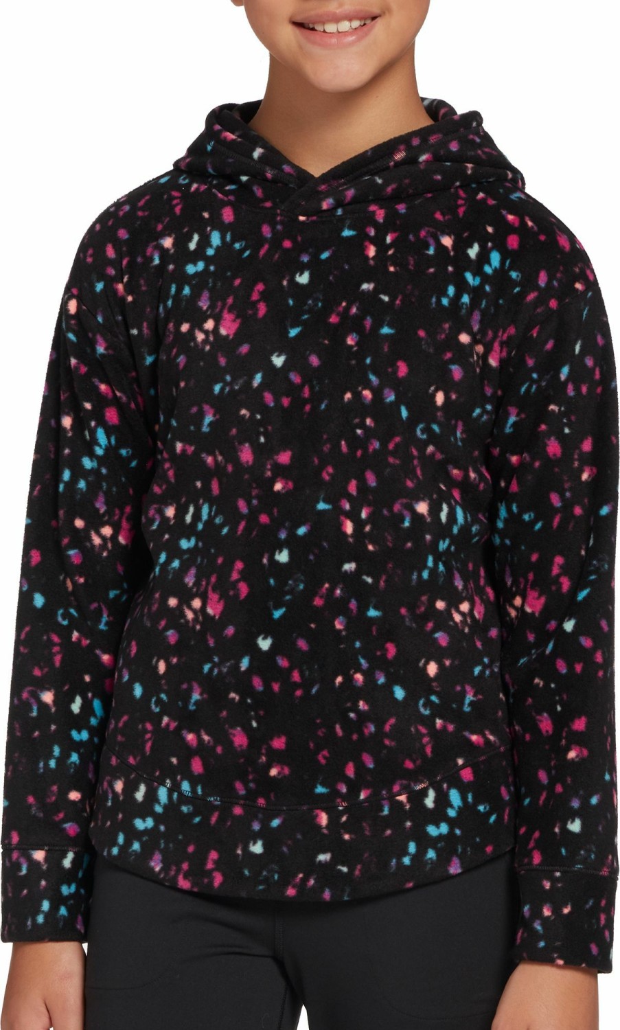 Sweatshirts * | Dsg Girls' Printed Polar Fleece Hoodie For Girls'