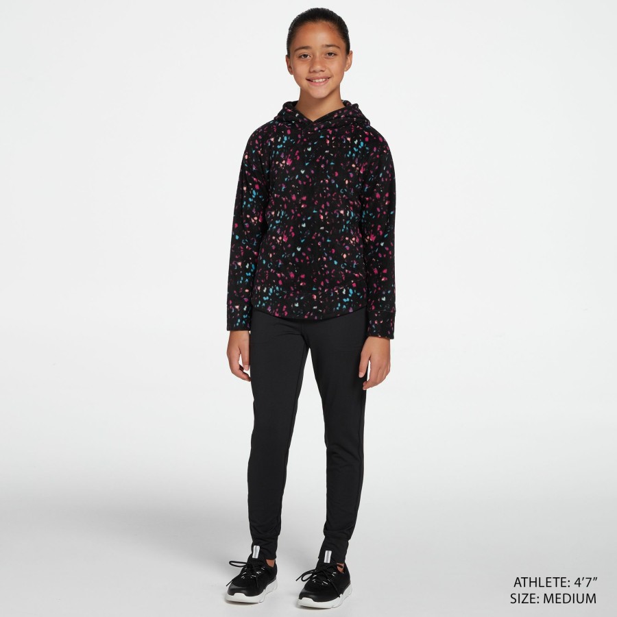 Sweatshirts * | Dsg Girls' Printed Polar Fleece Hoodie For Girls'