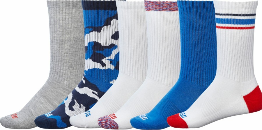 Socks * | Dsg Adult Americana Crew Socks Multicolor 6-Pack For Women Multi Prints