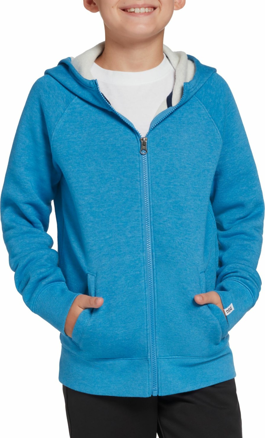 Sweatshirts * | Dsg Boys' Heather Cotton Fleece Full-Zip Hoodie For Boys' Moonlit Indigo