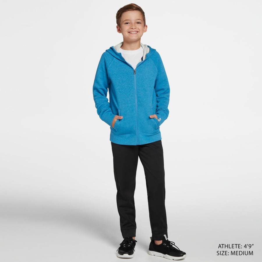 Sweatshirts * | Dsg Boys' Heather Cotton Fleece Full-Zip Hoodie For Boys' Moonlit Indigo