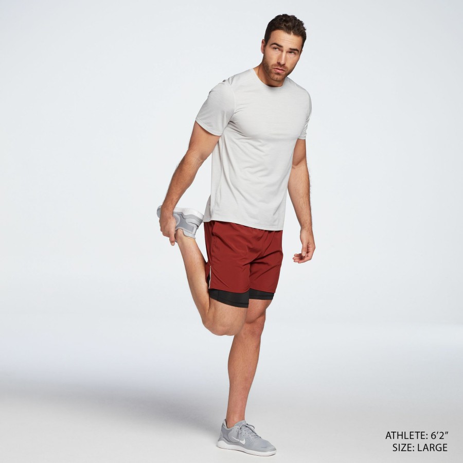 Shorts * | Dsg Men'S 7 2-In-1 High Slit Running Shorts For Men