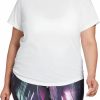 Shirts * | Dsg Women'S Plus Size Performance Split Back Cotton T-Shirt For Women Pure White