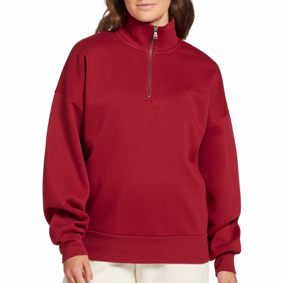 Jackets * | Dsg Women'S Oversized 1/4 Zip Fleece Pullover For Women