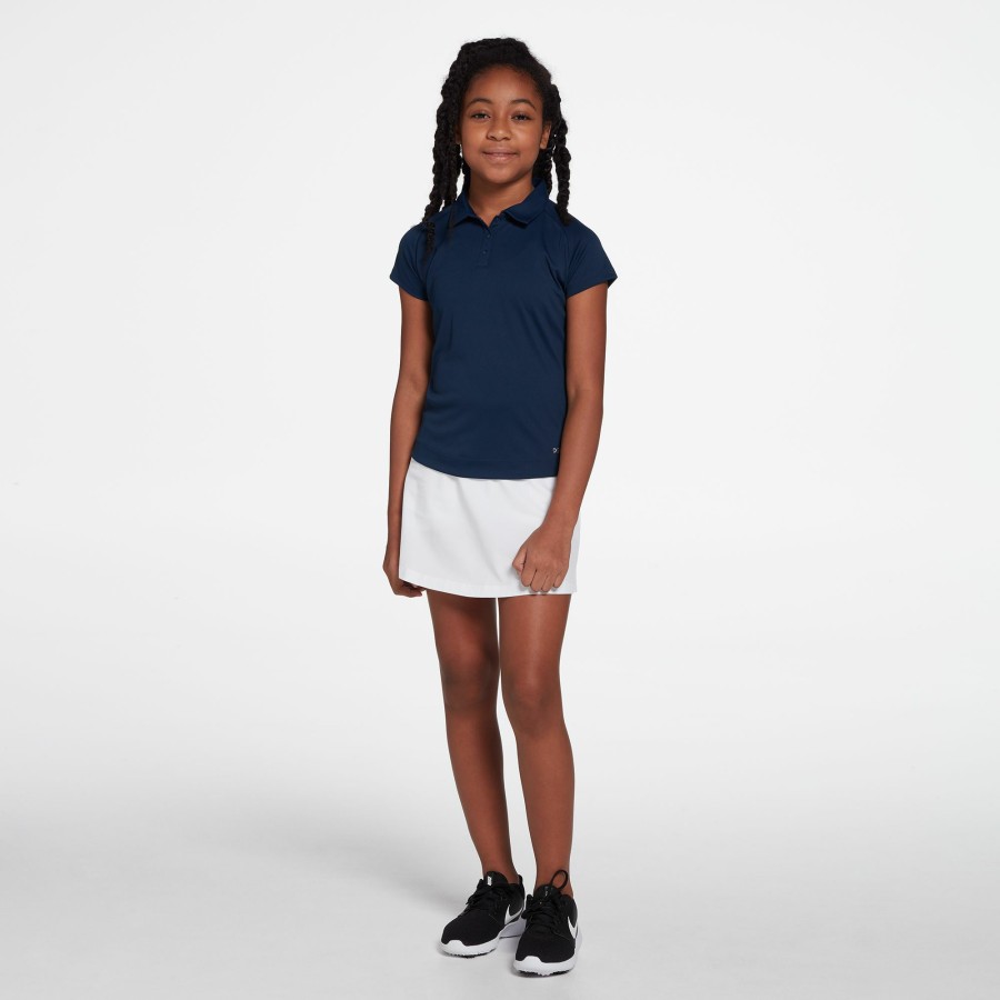 Shirts * | Dsg Girls' Golf Polo For Girls' University Navy