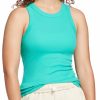 Shirts * | Dsg Women'S Rib High Neck Tank Top For Women