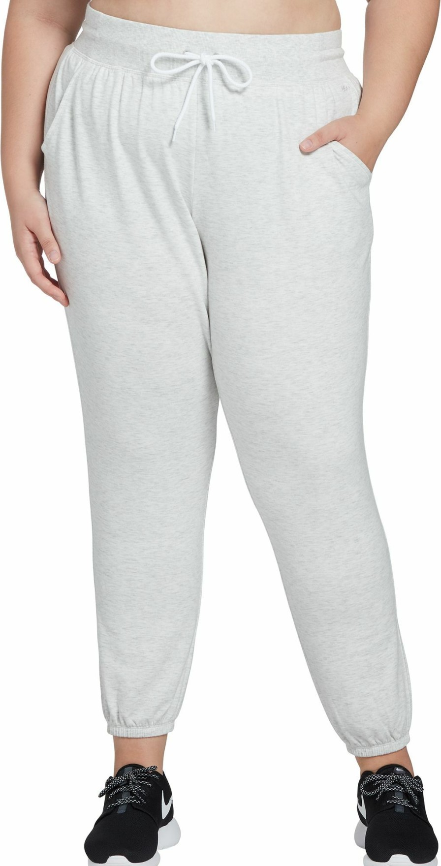 Pants * | Dsg Women'S Plus Size Lightweight Cinch Sweatpants For Women Light Heather Grey