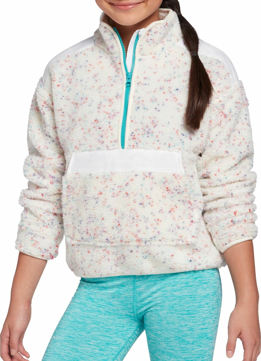 Jackets * | Dsg Girls' Novelty Sherpa 1/4 Zip Pullover For Girls' Confetti Multi