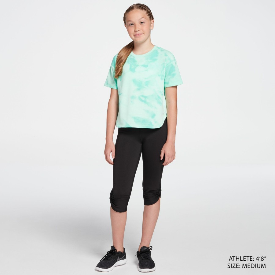 Shirts * | Dsg Girls' Short Sleeve Fleece Crew For Girls'