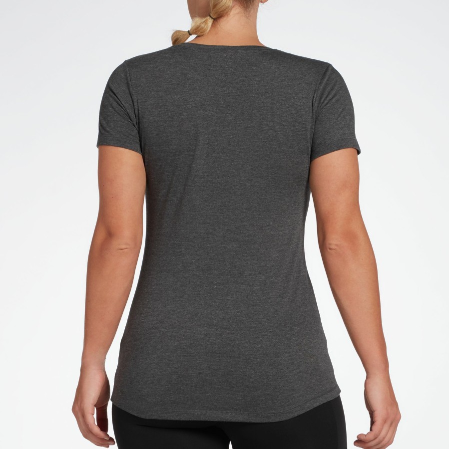 Shirts * | Dsg Women'S Core Cotton Jersey V-Neck T-Shirt For Women Dark Heather Gray