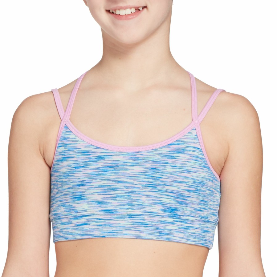 Sports Bras * | Dsg Girls' Heather Performance Strappy Sports Bra For Girls'