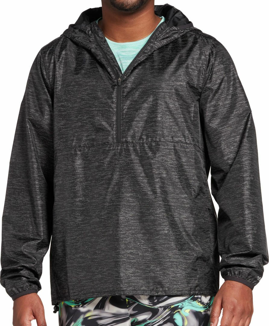 Jackets * | Dsg Men'S Packable Run Jacket For Men Grain Scan Black