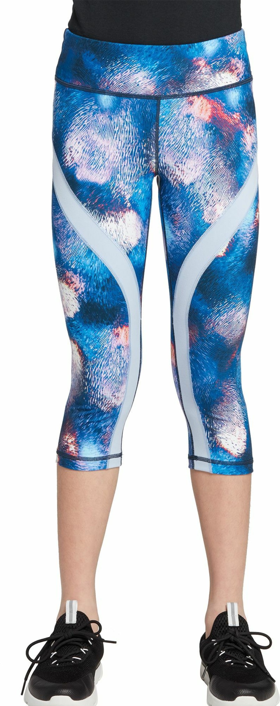 Pants * | Dsg Girls' Printed Pieced Capris For Girls' Cosmic Light Cobalt