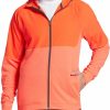 Jackets * | Dsg Men'S Hooded Running Jacket For Men Flash Red Double Dye