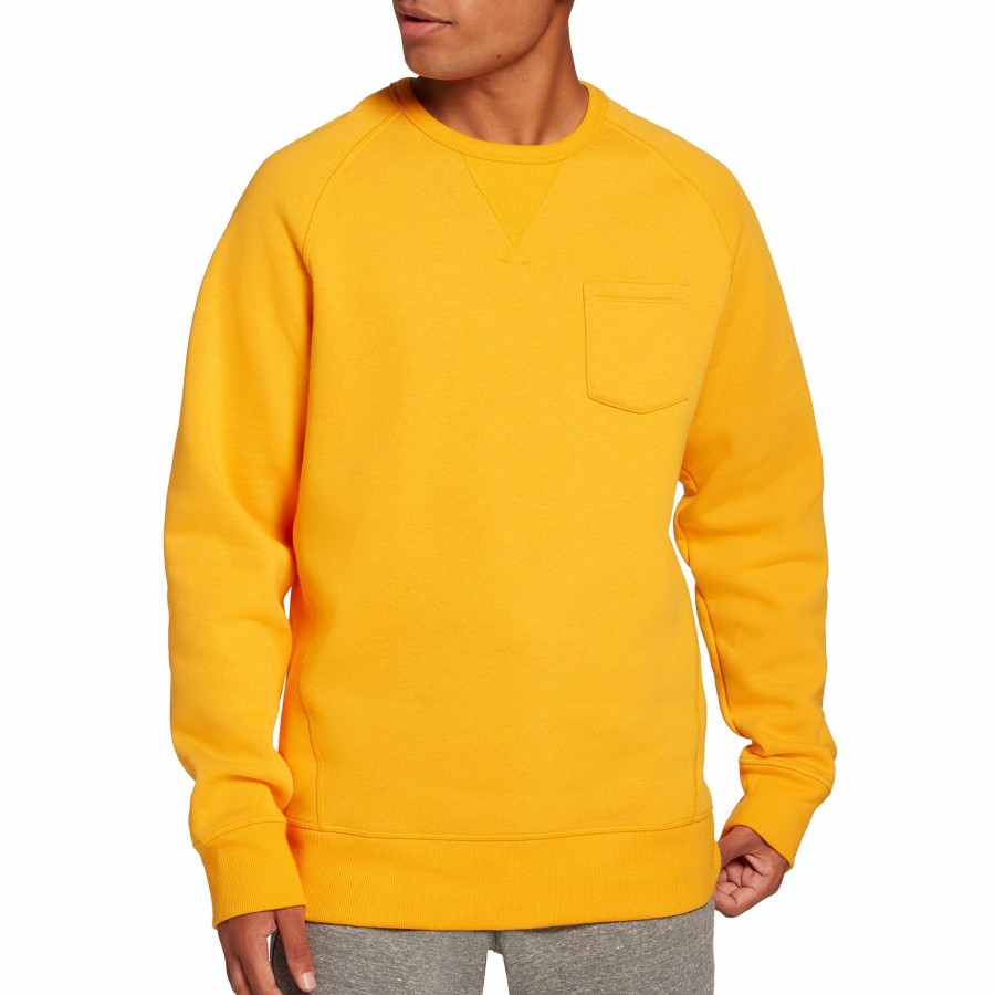 Sweatshirts * | Dsg Men'S Fleece Crew Pullover For Men Sport Gold