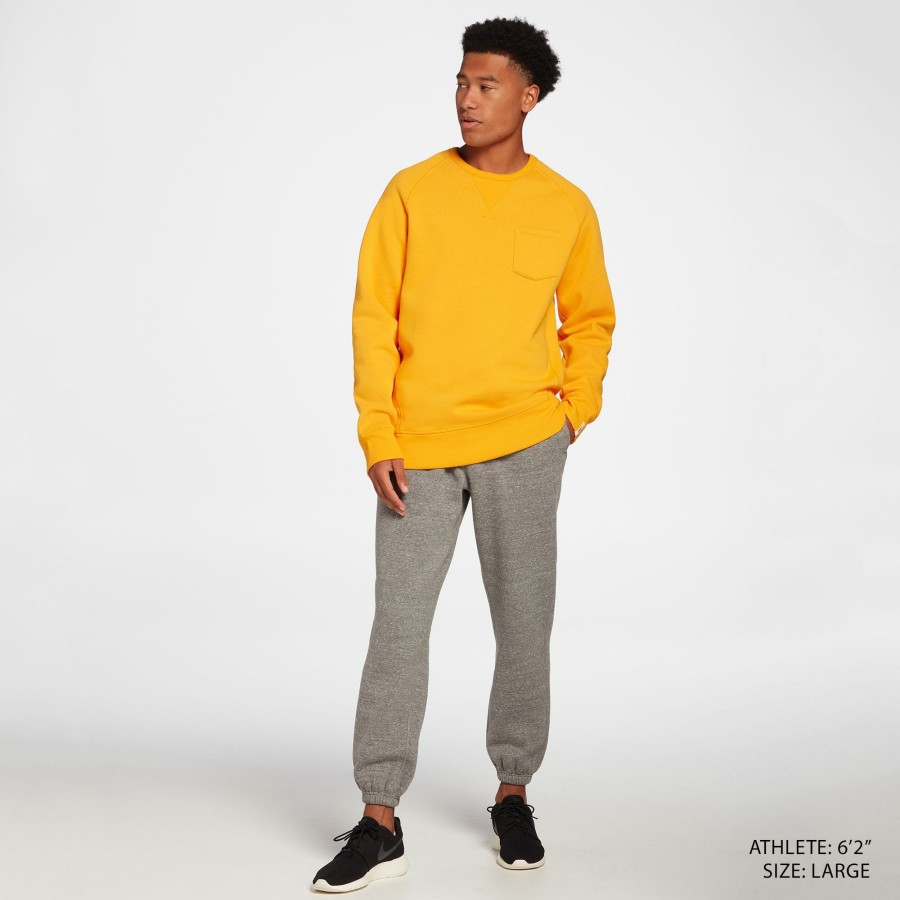 Sweatshirts * | Dsg Men'S Fleece Crew Pullover For Men Sport Gold