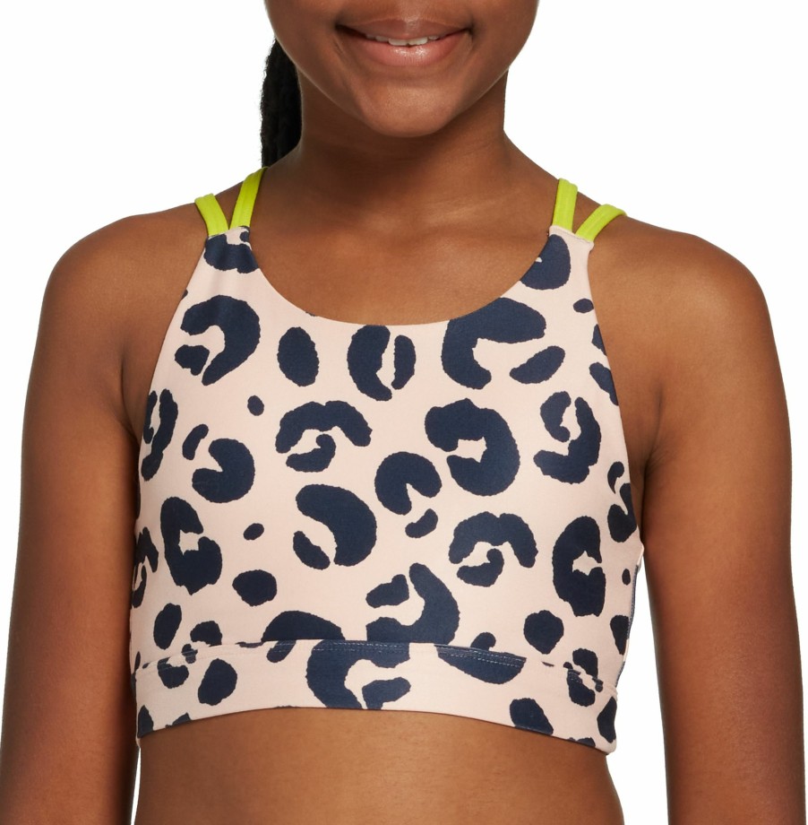 Sports Bras * | Dsg Girls' Performance High Neck Printed Sports Bra For Girls'