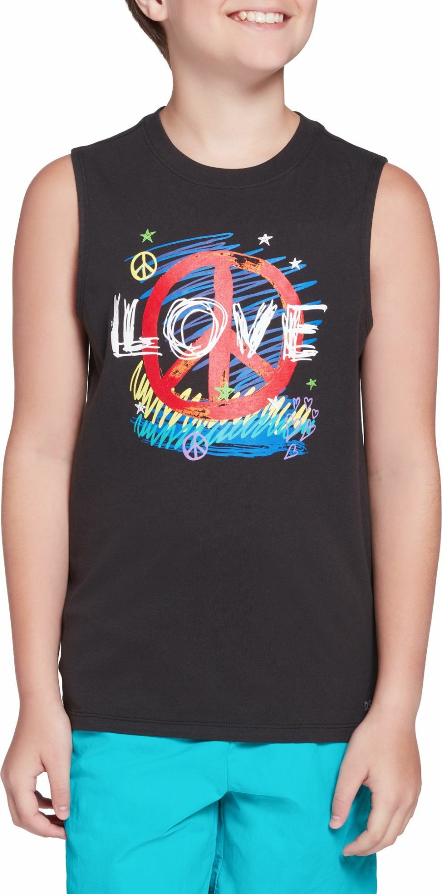 Shirts * | Dsg Youth Pride Graphic Tank Top For Boys' Pure Black Peace