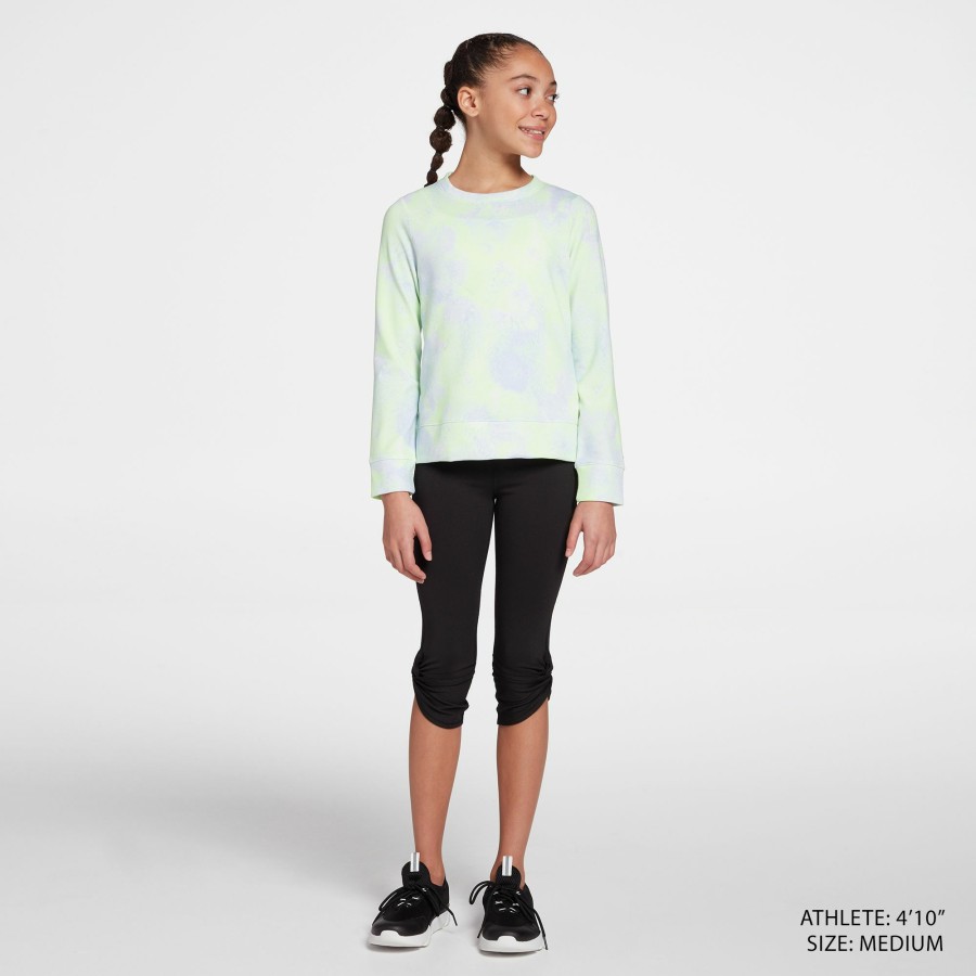 Sweatshirts * | Dsg Girls' Printed Fleece Crew Sweatshirt For Girls'