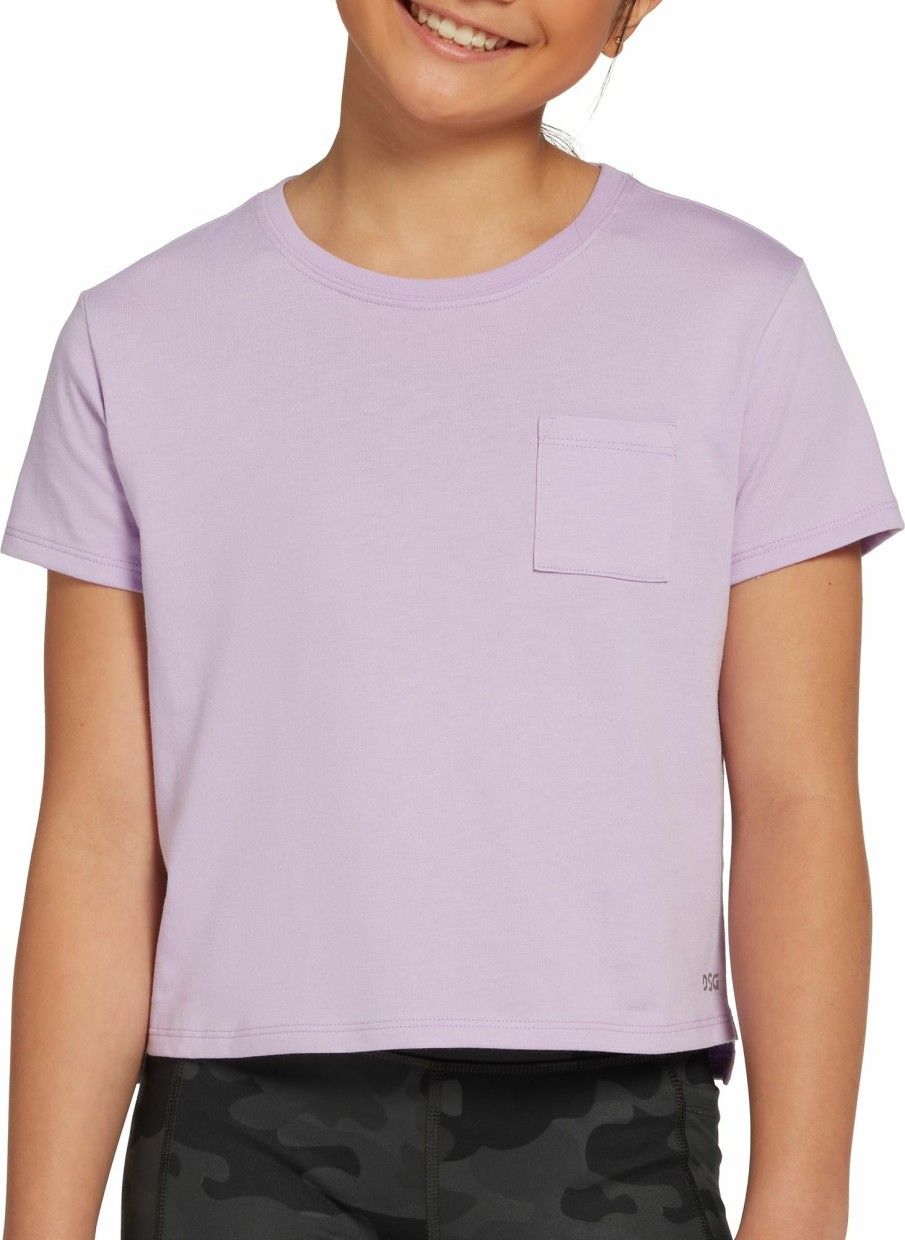 Shirts * | Dsg Girls' Oversize Pocket T-Shirt For Girls'