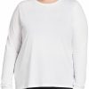 Shirts * | Dsg Women'S Plus Size Core Cotton Jersey Long Sleeve Shirt For Women Pure White