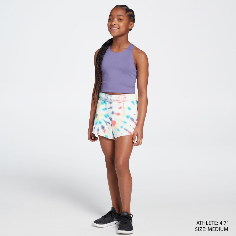 Shorts * | Dsg Youth Pride Fleece Shorts For Girls' Swirl Pride Tie Dye