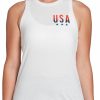 Shirts * | Dsg Women'S Core Cotton Jersey Graphic Tank Top For Women Pure White