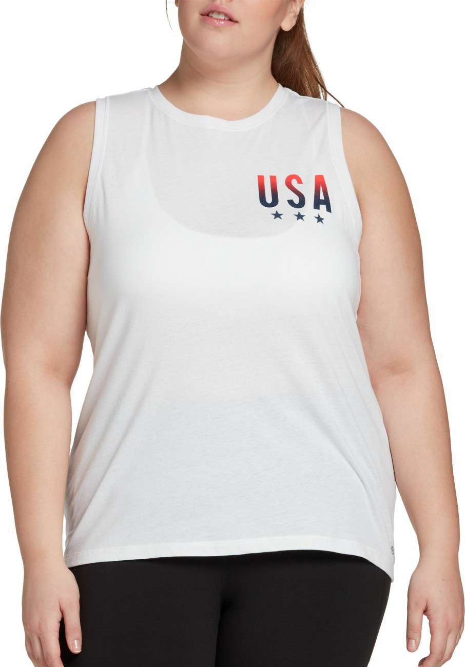 Shirts * | Dsg Women'S Core Cotton Jersey Graphic Tank Top For Women Pure White