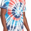 Shirts * | Dsg Men'S Americana Tie Dye Short Sleeve Cotton T-Shirt For Men Bl Blz/Tr Sca/Univ Nv Td