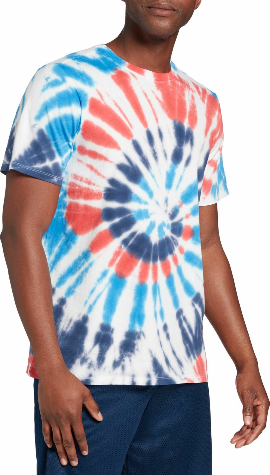 Shirts * | Dsg Men'S Americana Tie Dye Short Sleeve Cotton T-Shirt For Men Bl Blz/Tr Sca/Univ Nv Td