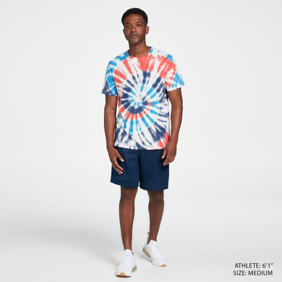 Shirts * | Dsg Men'S Americana Tie Dye Short Sleeve Cotton T-Shirt For Men Bl Blz/Tr Sca/Univ Nv Td