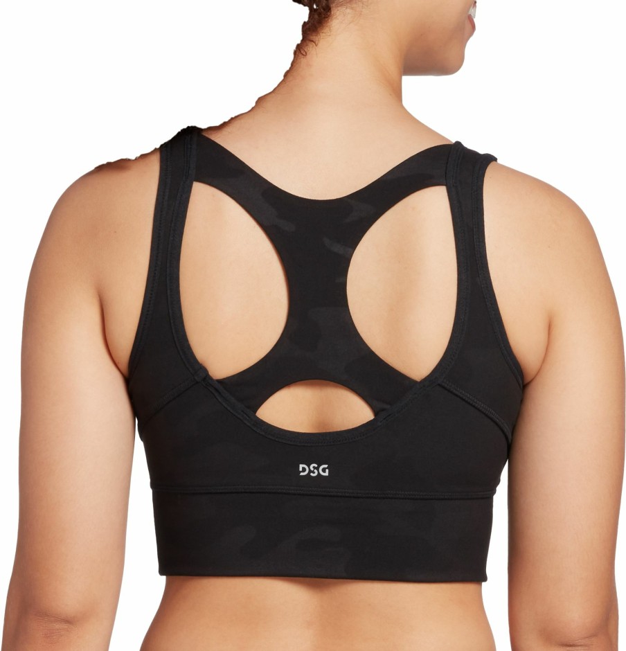 Sports Bras * | Dsg Women'S Embossed Fashion Racerback Sports Bra For Women Camo Embossed