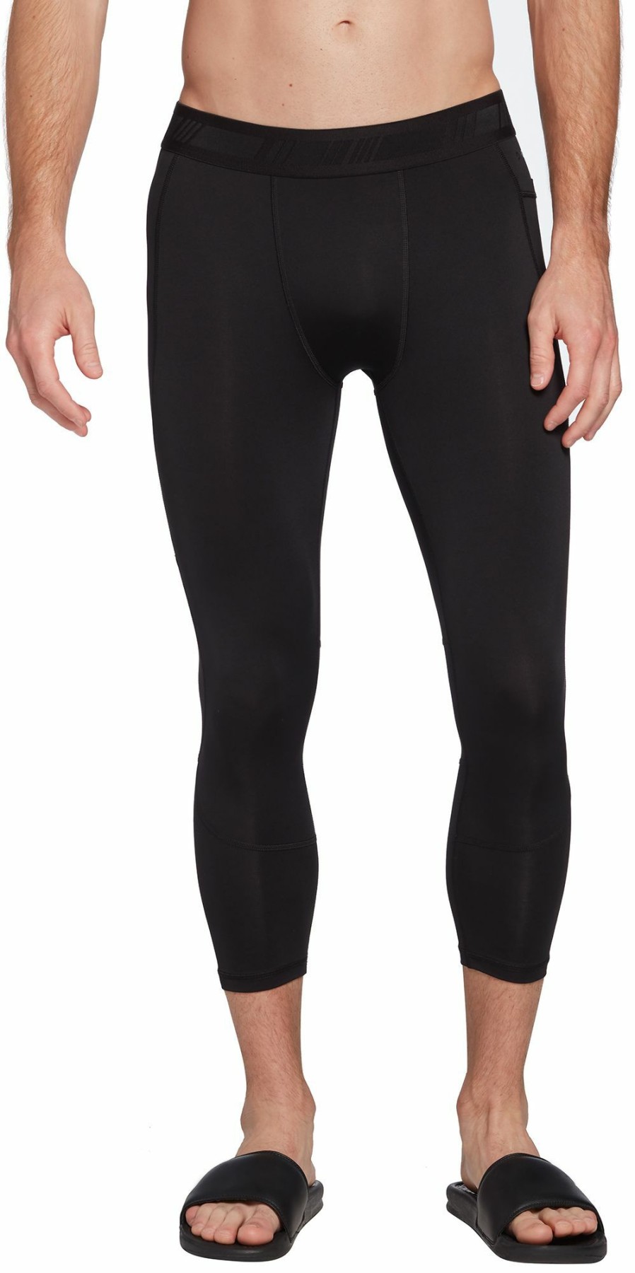 Pants * | Dsg Men'S 3/4 Compression Tights With Pockets For Men