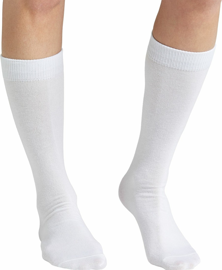 Socks * | Dsg Sanitary Baseball Socks 2 Pack For Men White